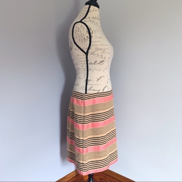 𝅺ANN TAYLOR LOFT Linen Blend Striped Skirt - Picture 2 of 7